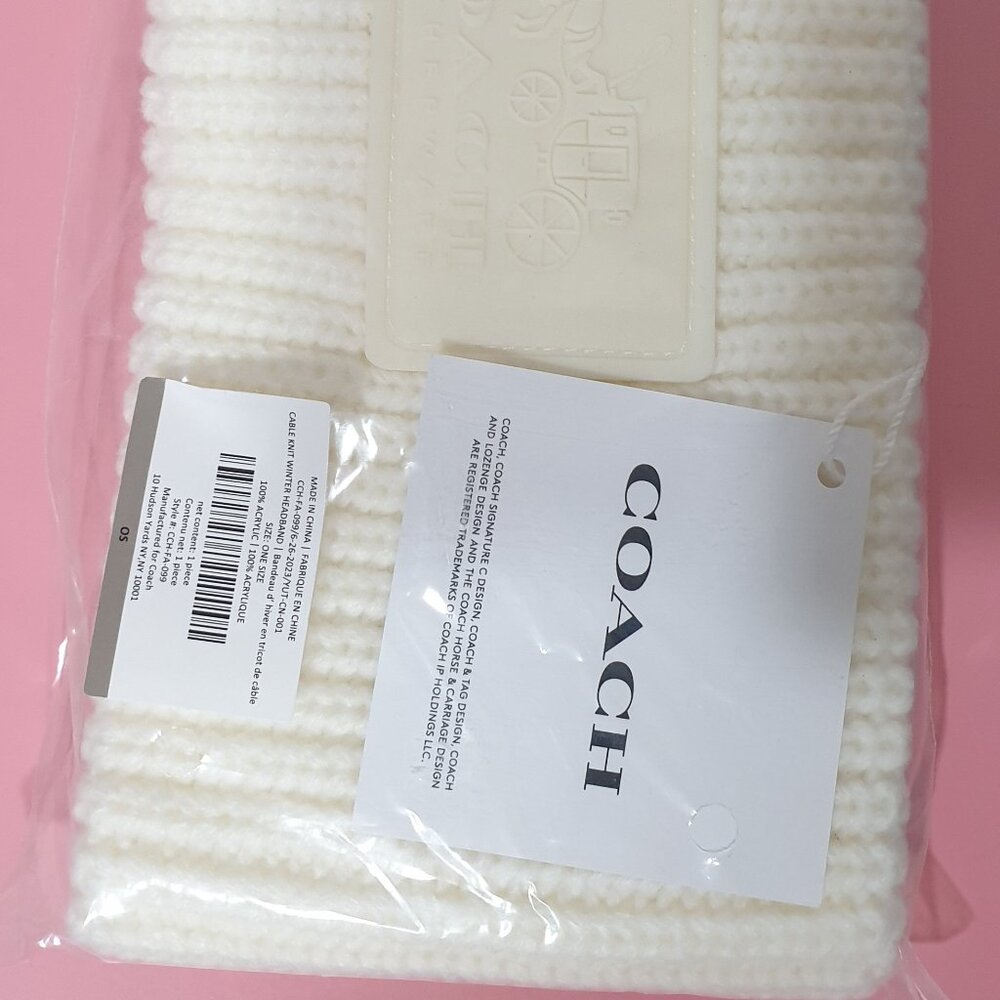 Coach cable knit winter head band